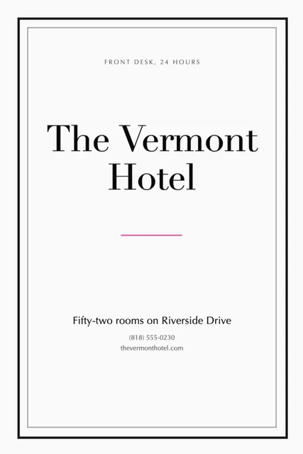 Inset frame a frame signs template in the Magazine editorial palette