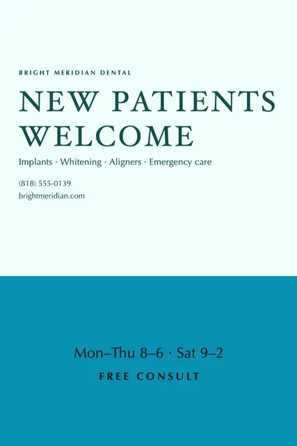 Hard split a frame signs template in the Medical clinic palette