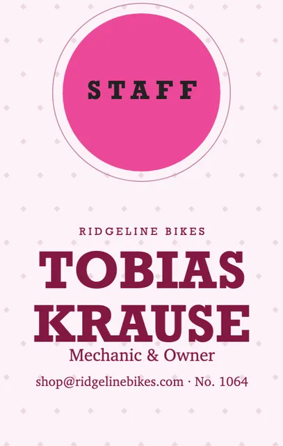 Orbit badges template in the Creative agency palette