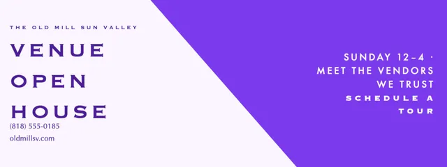 Diagonal split banners template in the Event management palette