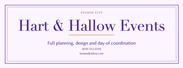 Inset frame banners template in the Event management palette