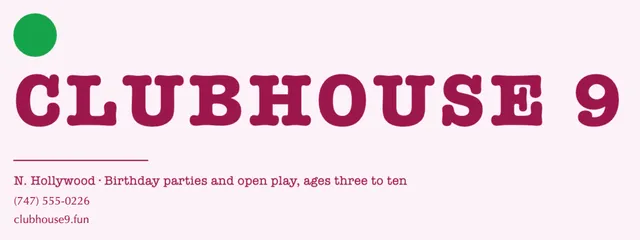 Statement banners template in the Childcare palette