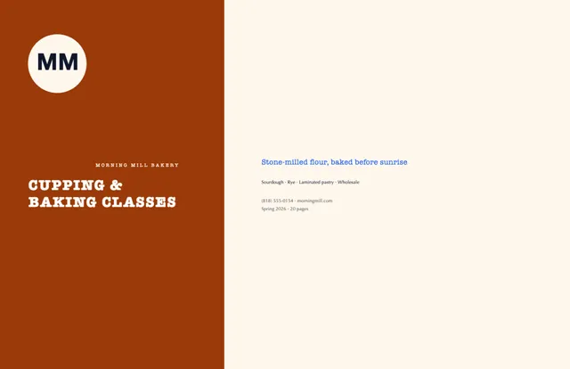 Accent band booklets template in the Food delivery palette