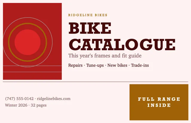 Nine-square grid booklets template in the Restaurant palette