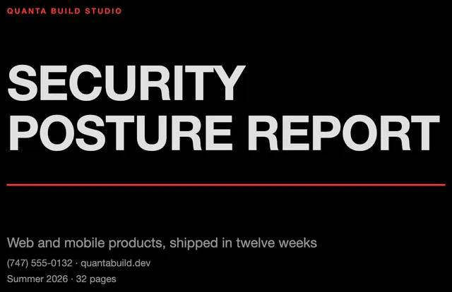 Type poster booklets template in the Security & tech palette