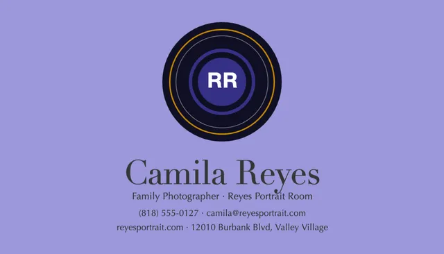 Haloed badge business cards template in the Theatre & cinema palette