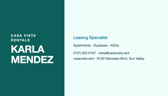 Accent band business cards template in the Real estate palette