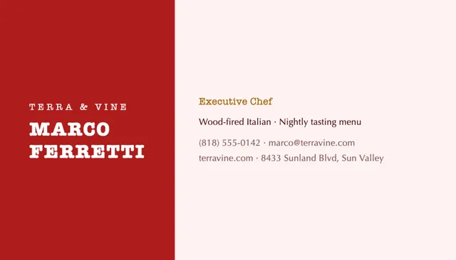 Business Cards template preview