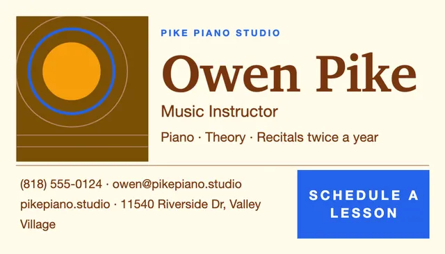 Nine-square grid business cards template in the Coworking palette