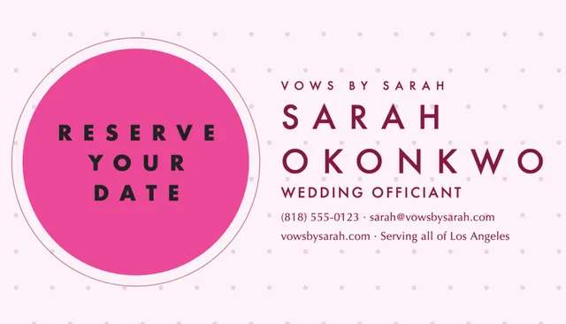 Orbit business cards template in the Beauty & spa palette
