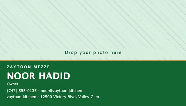 Full plate business cards template in the Farm & garden palette