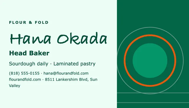 Hard split business cards template in the Retail confident palette
