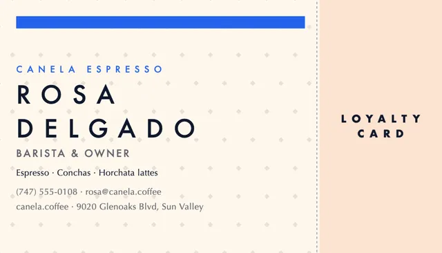 Ticket stub business cards template in the Food delivery palette