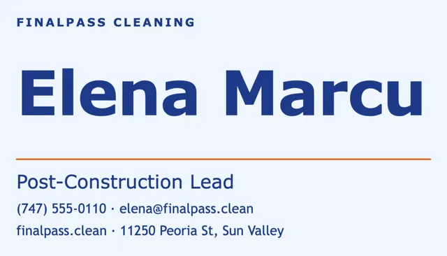 Type poster business cards template in the Home services palette