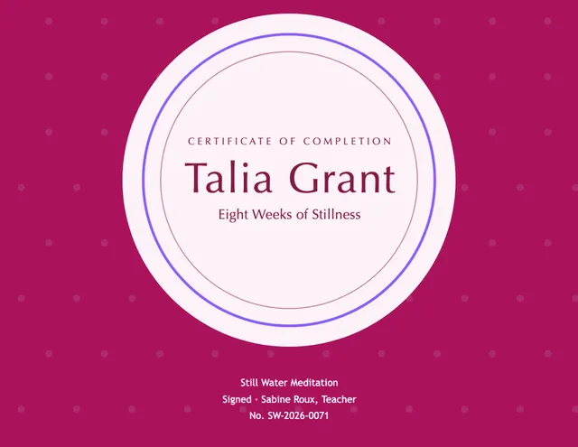 Haloed badge certificates template in the Beauty & spa palette