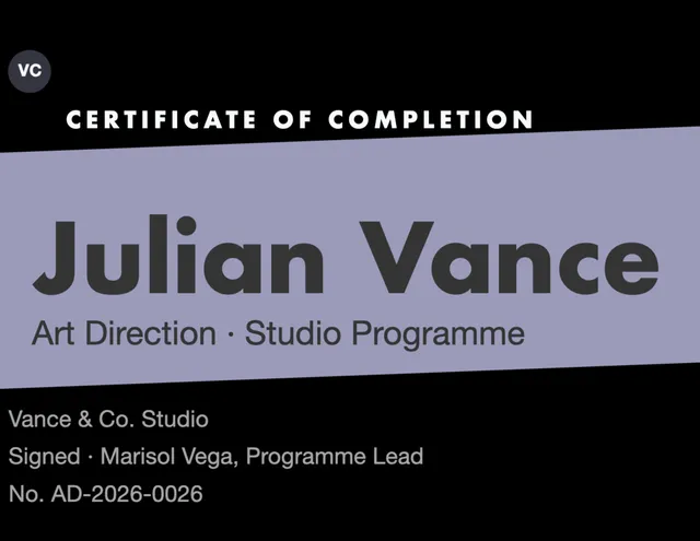 Chevron certificates template in the Photography studio palette