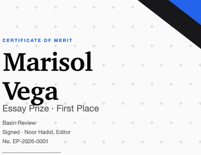 Corner wedge certificates template in the Personal brand palette