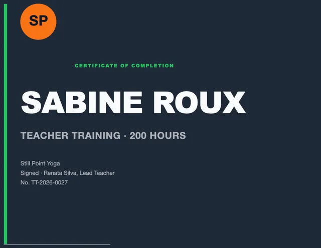 Leading edge certificates template in the Gym & fitness palette