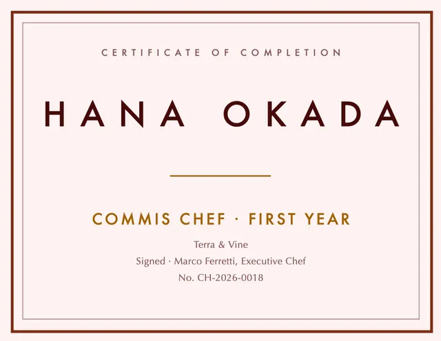 Inset frame certificates template in the Brewery & winery palette