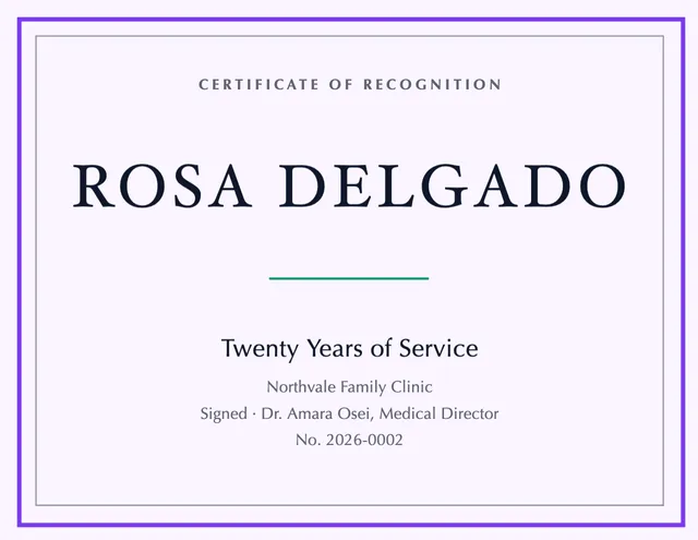 Inset frame certificates template in the Meditation studio palette