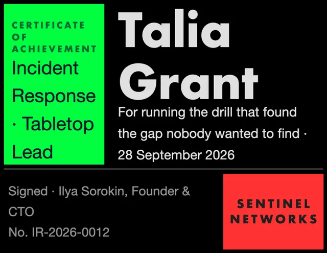 Nine-square grid certificates template in the Security & tech palette