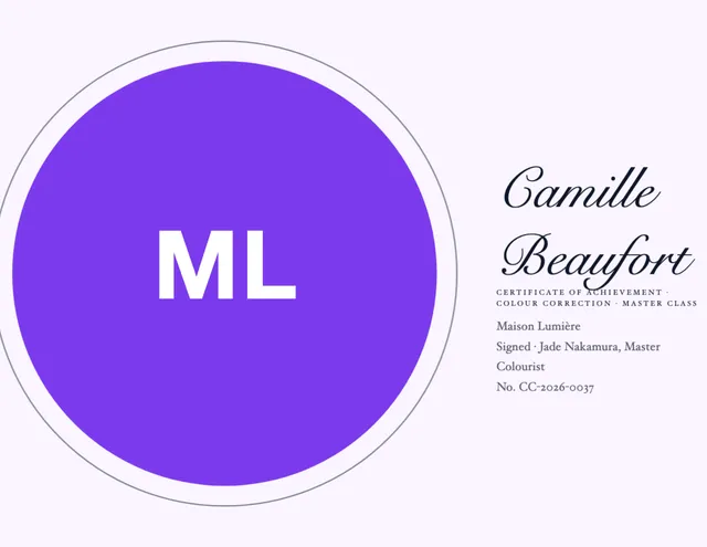 Orbit certificates template in the Meditation studio palette