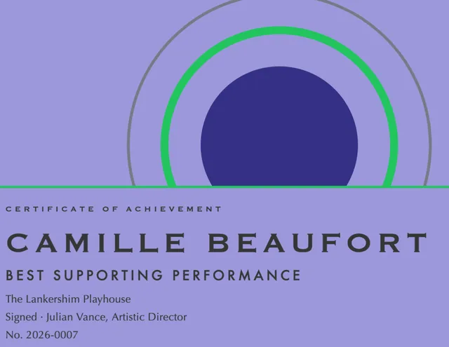 Full plate certificates template in the Music & nightlife palette