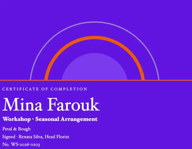 Full plate certificates template in the Event management palette