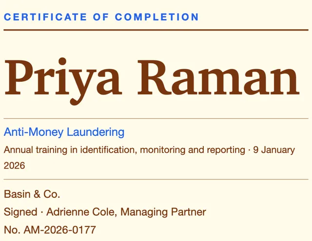 Rule stack certificates template in the Coworking palette