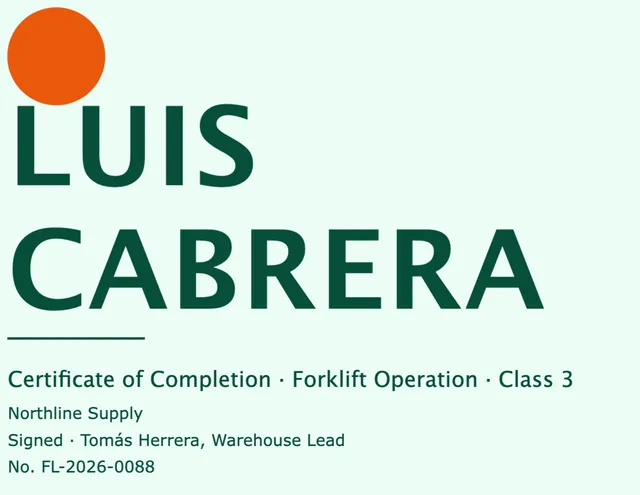 Statement certificates template in the Retail confident palette