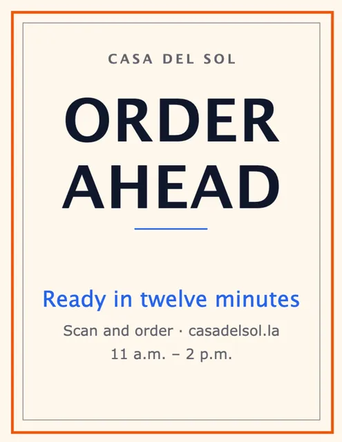 Inset frame countertop displays template in the Food delivery palette
