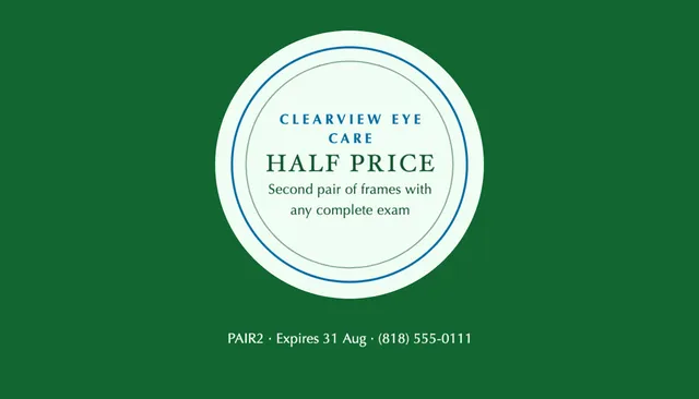 Haloed badge coupon cards template in the Pharmacy palette