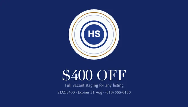 Haloed badge coupon cards template in the Hotel palette