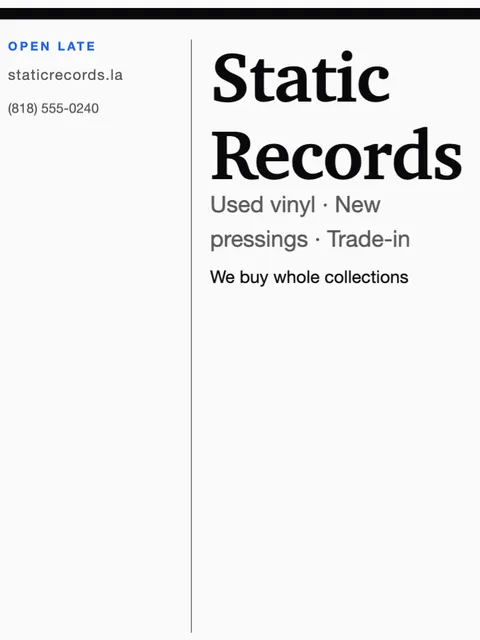 Index column decals template in the Personal brand palette