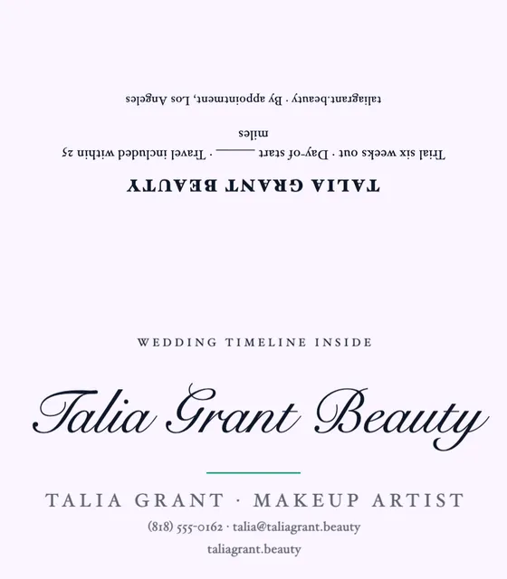Centred lockup folded business cards template in the Meditation studio palette