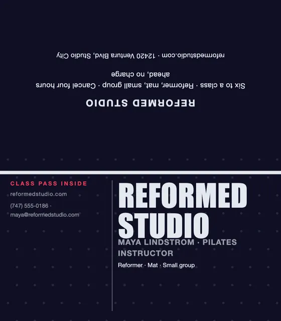 Index column folded business cards template in the Gaming / esports palette