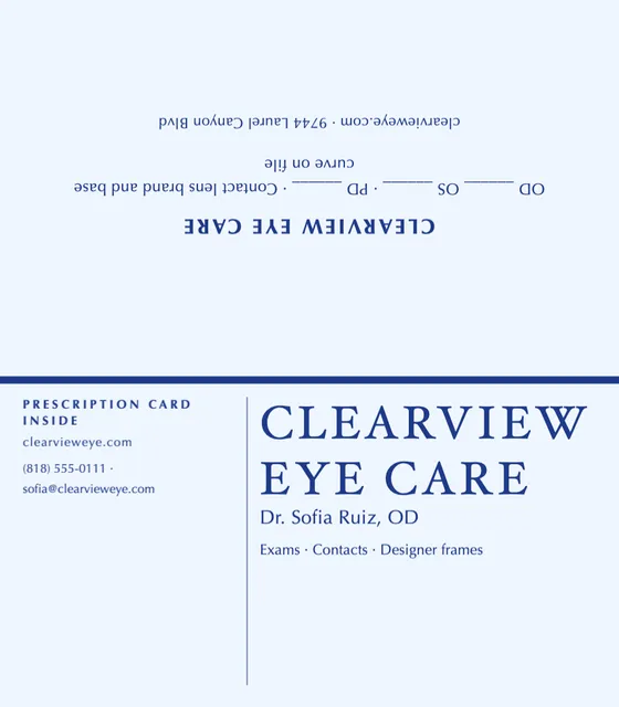 Index column folded business cards template in the Home services palette