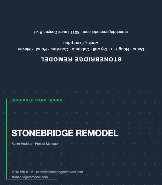 Leading edge folded business cards template in the Gym & fitness palette