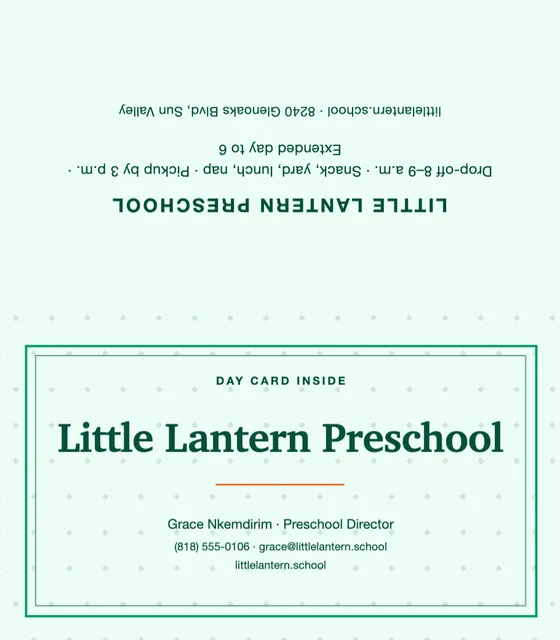 Inset frame folded business cards template in the Retail confident palette