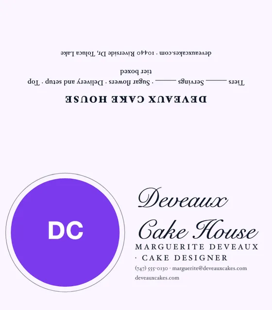 Orbit folded business cards template in the Meditation studio palette