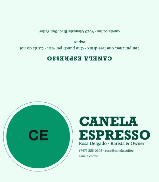 Orbit folded business cards template in the Retail confident palette