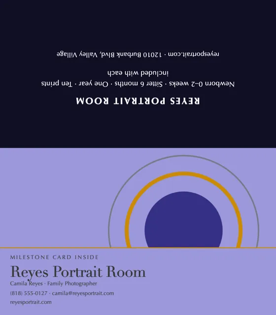 Full plate folded business cards template in the Theatre & cinema palette