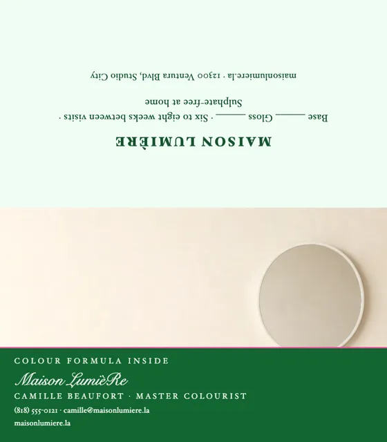 Full plate folded business cards template in the Florist & plants palette