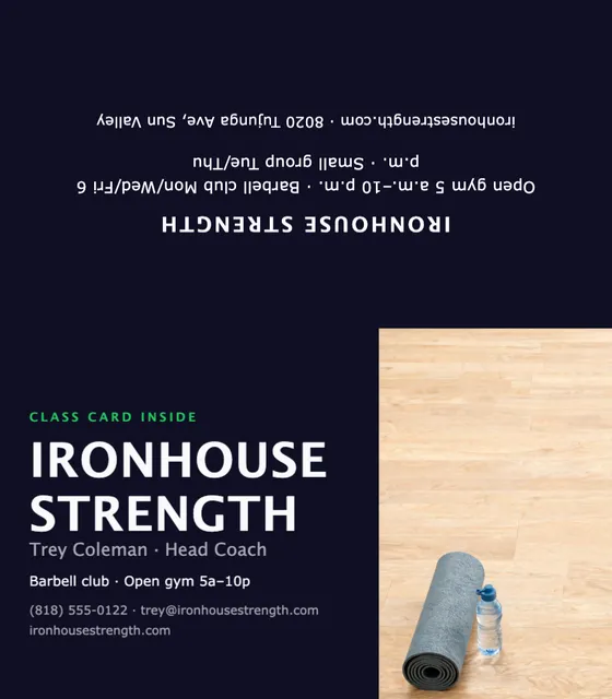 Hard split folded business cards template in the Music & nightlife palette