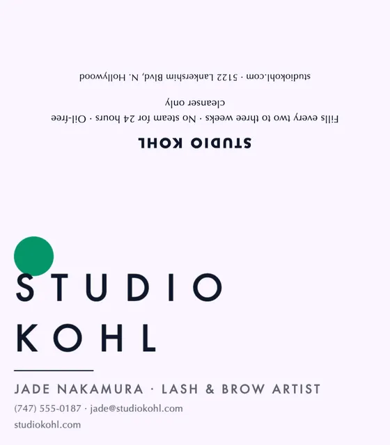 Statement folded business cards template in the Meditation studio palette