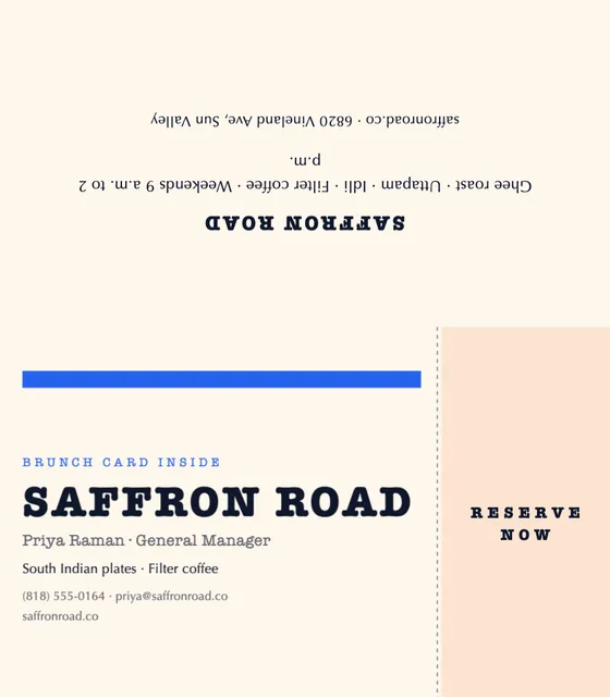 Ticket stub folded business cards template in the Food delivery palette