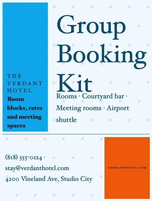 Nine-square grid folders template in the Travel agency palette