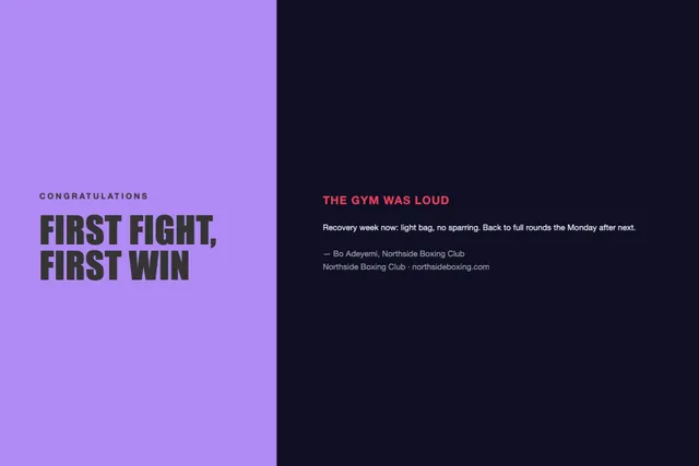 Accent band greeting cards template in the Gaming / esports palette