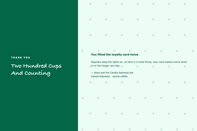 Accent band greeting cards template in the Retail confident palette