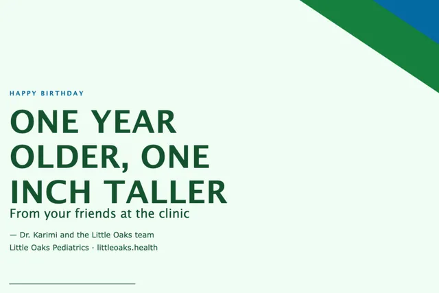 Corner wedge greeting cards template in the Pharmacy palette